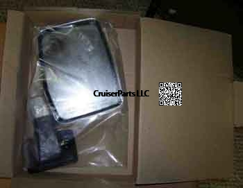 Right Passengers door mirror Electric Chrome FJ62