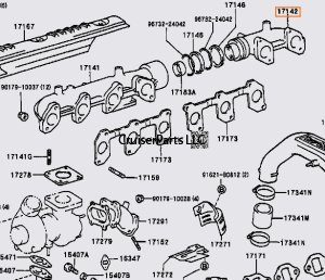 1HZ 1HD-T Turbo Exhaust Manifold REAR