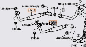 Exhaust Catalytic Convertor Downpipe Right 05-07