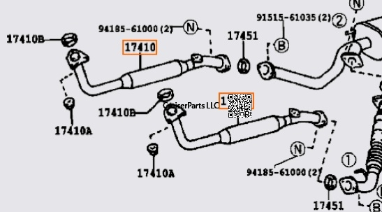 Exhaust Catalytic Convertor Downpipe Right 05-07