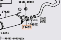 Exhaust Tail Pipe Gasket Clamp 98-07