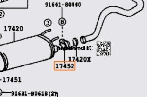 Exhaust Tail Pipe Gasket Clamp 98-07