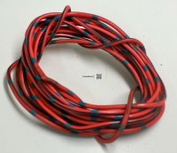 Red Wire with Blue Bands and Black Stripe