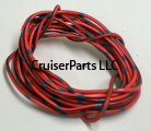 Red Wire with Blue Bands and Black Stripe