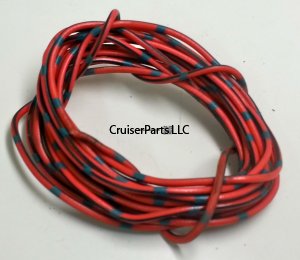 Red Wire with Blue Bands and Black Stripe