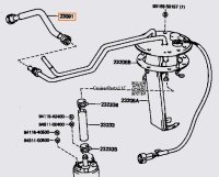 Fuel Tube from Holder to Main Line 88-90 FJ62 Series