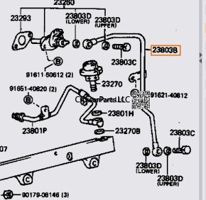 Cold Start Injector pipe 3FE Engines 88-92
