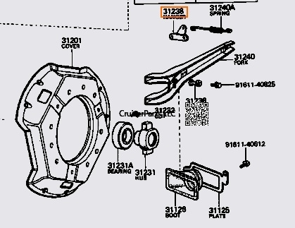 Modal Additional Images for Clutch Release Fork Return Tension Spring BRACKET early-74