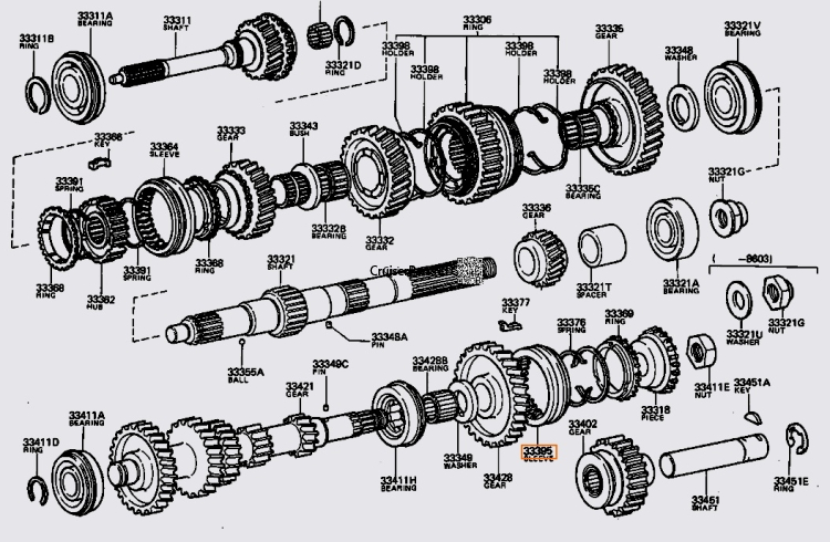 Transmission Sleeve 5th gear H55F