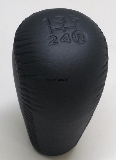 Black Leather 5-Speed Shift Lever Knob