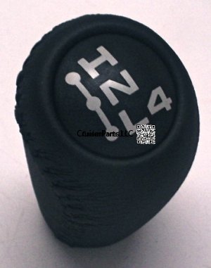 Transfer Shift Lever Knob Black Leather 91-07