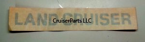 Winch Cover Label for 90-06 Non US 80 Series Cruisers