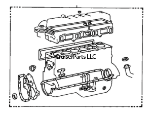 Engine Overhaul Gasket Kit for 2H Engines