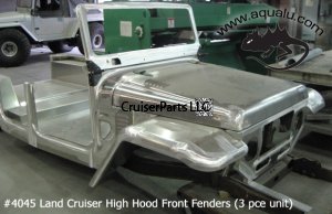 FJ40 / 45 High Hood Front Fenders - 3 Pieces Sold Together