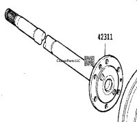 Axle Shaft Rear Right - Non Locking Semi Float 1991-1994