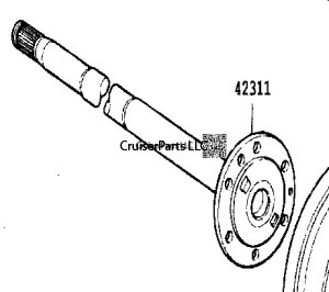 Axle Shaft Rear Right - Non Locking Semi Float 1991-1994
