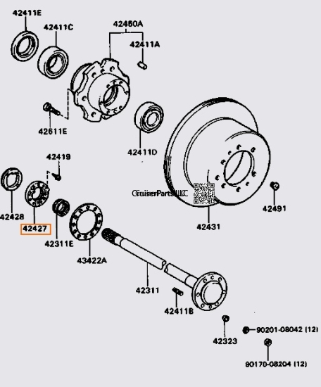 REAR AXLE BEARING LOCK Nut Full Float Rear Axles