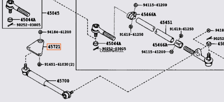 Steering Stabilizer Bracket 80 Series