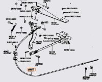 Parking Brake Cable for 7/1970-12/1974 4 spd