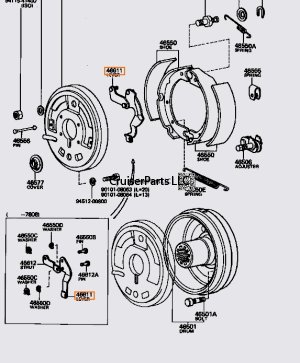 Parking Brake Lever for 68-90 40, 55, 60 and 62 Cruisers