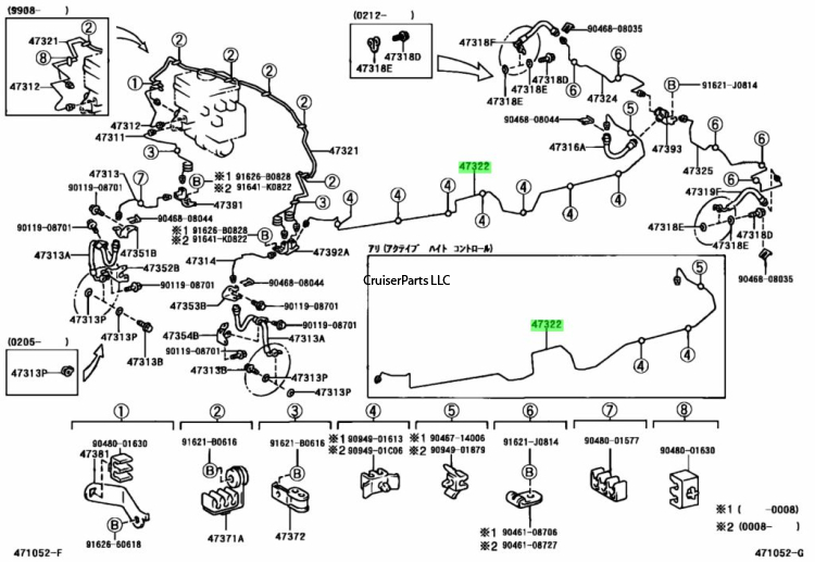 Rear Brake Line 100 Series 1998-2007