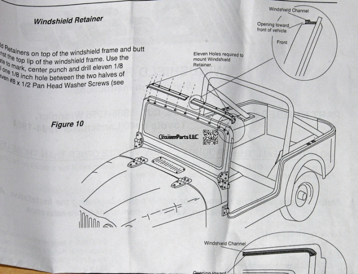 Modal Additional Images for Black Windshield Retainer Channel For FJ40 CJ5 CJ7 Wrangler