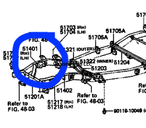 FJ60 FJ62 Front Right Engine Mounting Bracket frame mount