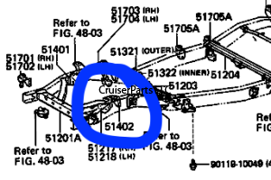 FJ60 FJ62 Front Left Engine Mounting Bracket Frame Mount