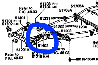 FJ60 FJ62 Front Left Engine Mounting Bracket Frame Mount