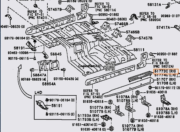 Modal Additional Images for Running Board Step Cover RH 85-Now 70 Series Cruisers