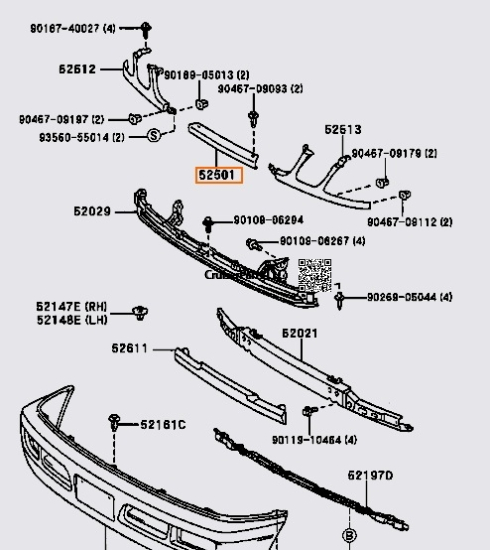 Modal Additional Images for Front Bumper Filler Center 03-07 Lexus LX470