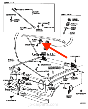 FJ55 Hood Catch Secondary Hook Latch
