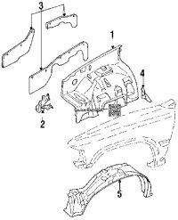 Inner front wheel well 4runner and pickup