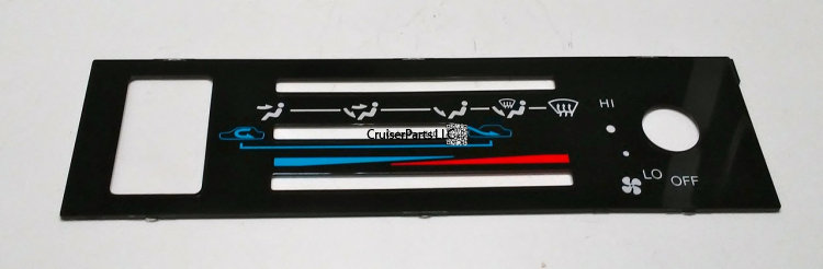 RHD Rear Seat Heater Control Face plate for 70 Series Cruisers
