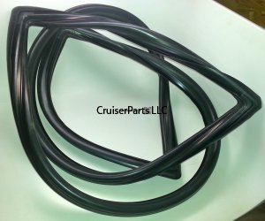 Windshield Glass Rubber Weatherstrip 70-Series with Chrome