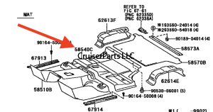 Rear Floor Mat for 85-90 75 Series Cruisers
