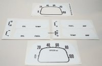 White Gauge Face Decals for 1964-1979 40 Series Cruisers