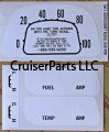 Toyota White Gauge Label Set 1964-1979 FJ40