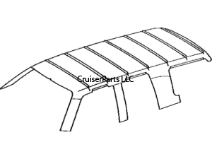 FJ80 Ivory Headliner With Moon Roof 95-97