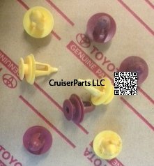 Pack of 25 Door Panel Clips 91-newer Type B Red Yellow