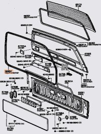 Back Door Surround Opening Weather stripping 81-90