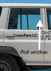 Right Rear Door Roll up Glass 75 76 77 78 79 series