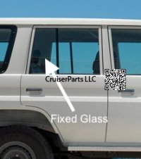 Right Rear Door Fixed Glass w/rubber 75 76 77 78 79 series