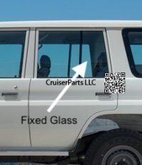 Left Rear Door Fixed Glass w/rubber 75 76 77 78 79 series
