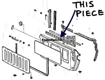 Modal Additional Images for FJ55 Tailgate Glass Outer Rubber Weatherstrip