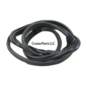 Rear hatch liftgate glass rubber 91-97 for Chrome