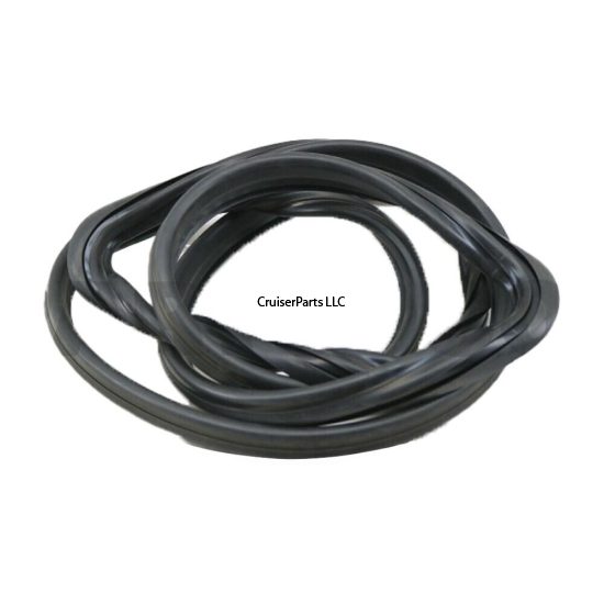 Rear hatch liftgate glass rubber 91-97 for Chrome