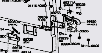 Modal Additional Images for Upper Hatch Handle Internal Assembly FJ40 68-newer