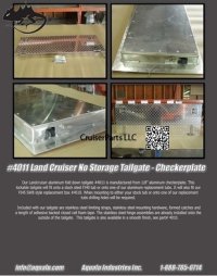 FJ40 / 45 Tailgate - Checkerplate - No Storage