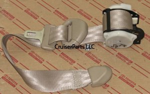 3rd Row Seat Belt Shoulder Side Left Ivory or gray 1998-2007